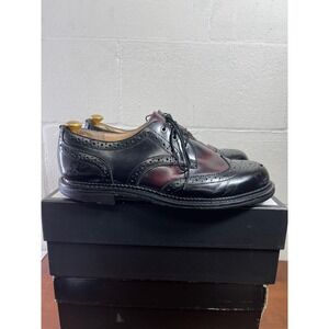 John Fluevog Supervog 7th Heaven Angel Black Red Leather Dress Shoes Men's 14